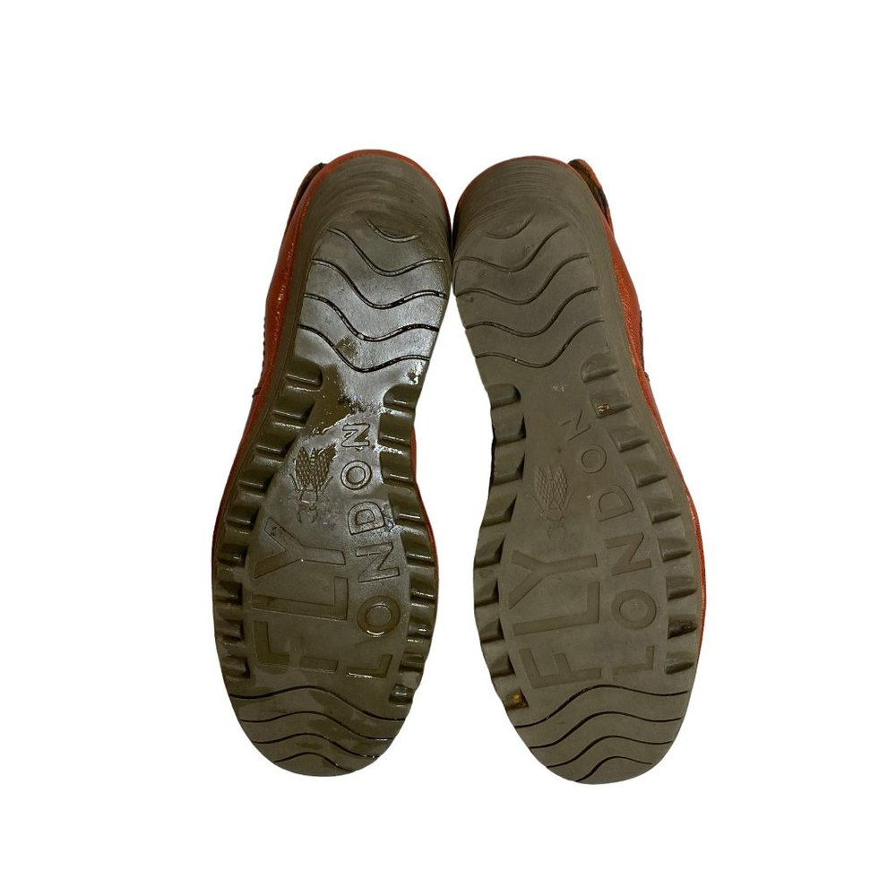 Fly London Yogo Wedge Leather Heel Shoes Criss Cross Strap Size 39 - Picture 6 of 6